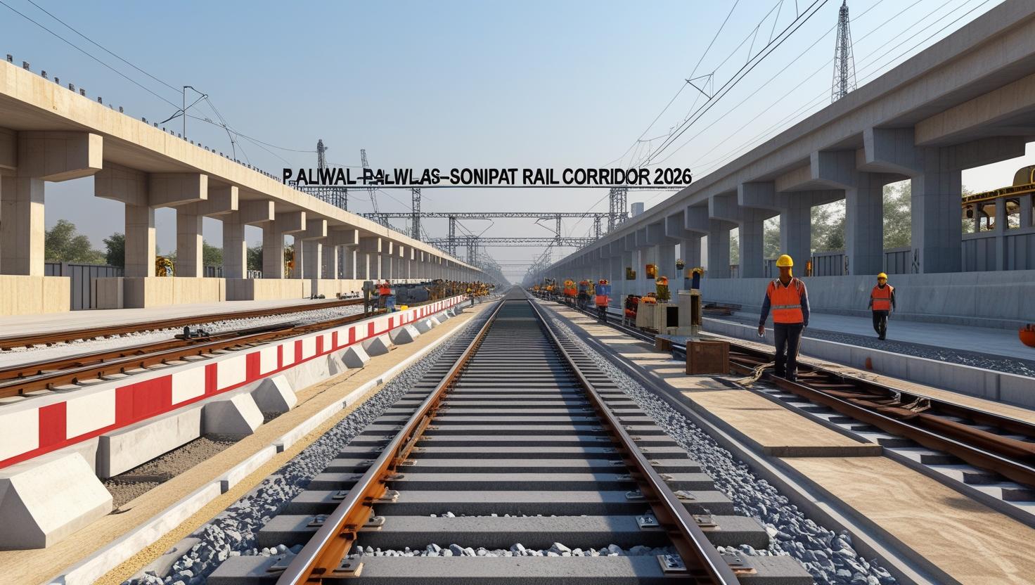 Palwal–Sonipat Rail Corridor Nears Completion by 2026