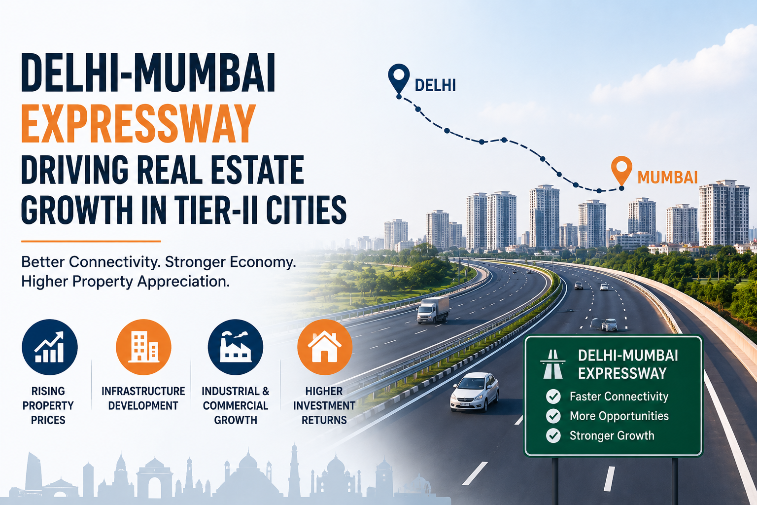 Delhi-Mumbai Expressway Driving Real Estate Growth in Tier-II Cities: Why Investors Are Shifting Beyond Metro Markets
