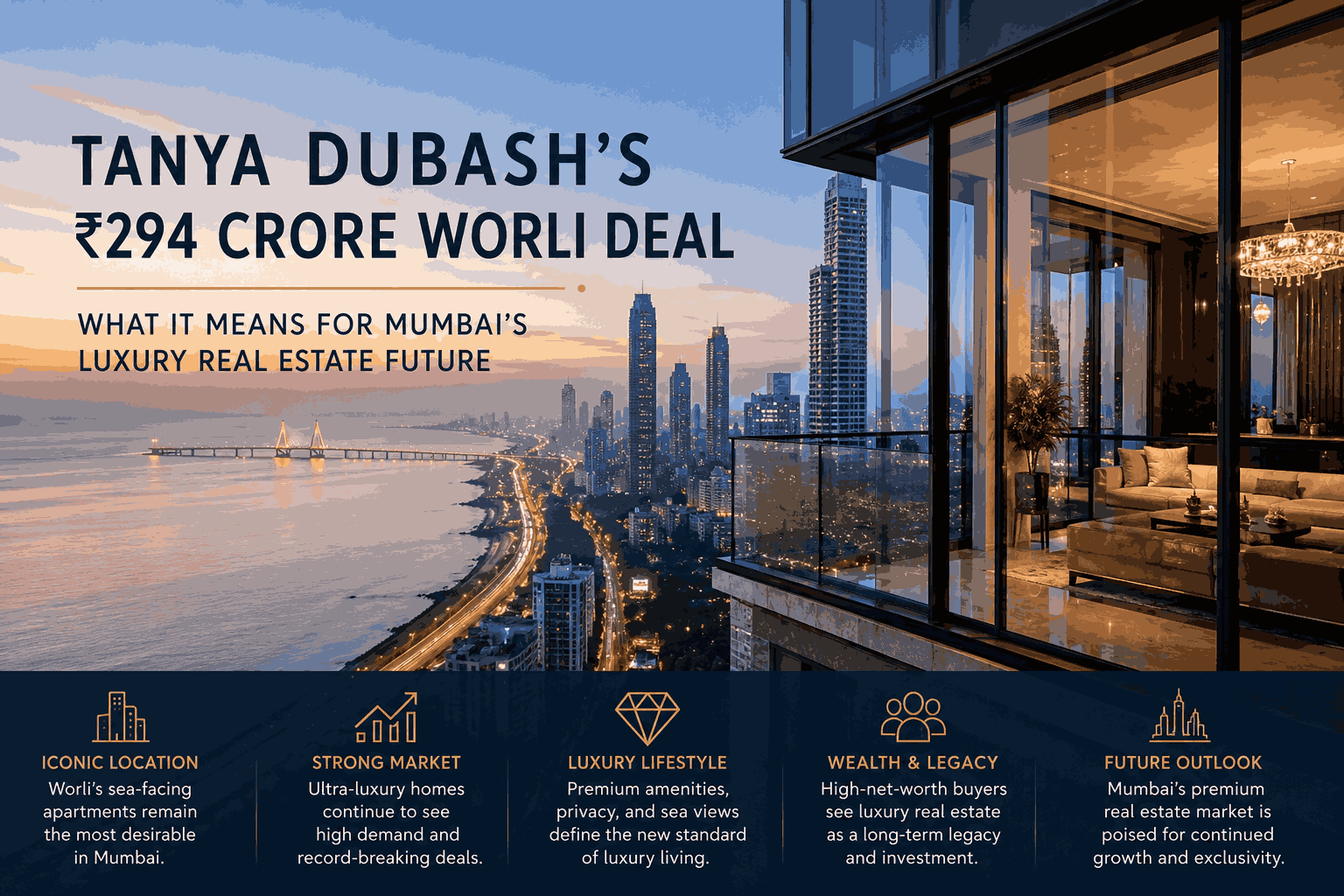 Tanya Dubash’s ₹294 Crore Worli Apartment Purchase Signals a New Era in Mumbai Luxury Real Estate
