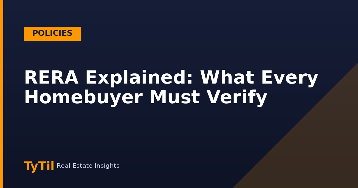 RERA Explained: What Every Homebuyer in India Must Verify Before Booking a Flat